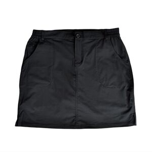Willit Outdoor Athletic Golf Skort LARGE Black Zip Pockets